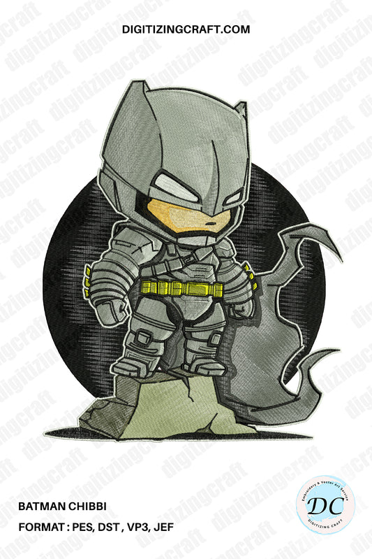 Batman Chibbi Embroidery Design