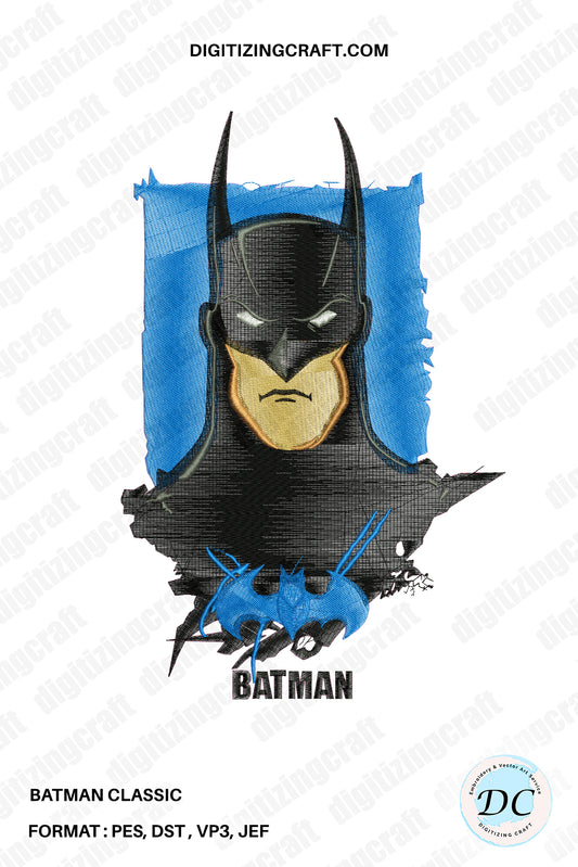 Batman Classic Embroidery Design