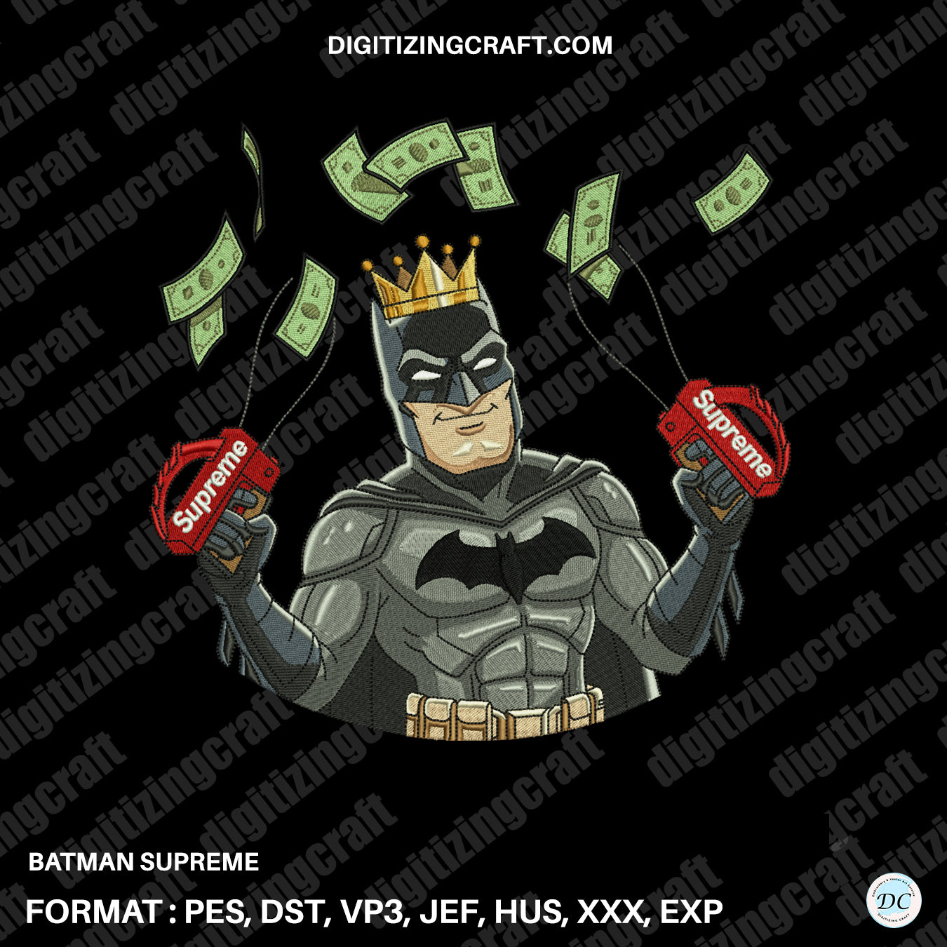 Batman Supreme Embroidery Design File