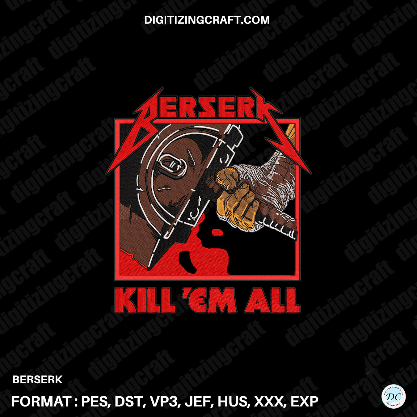 Berserk Embroidery Design file