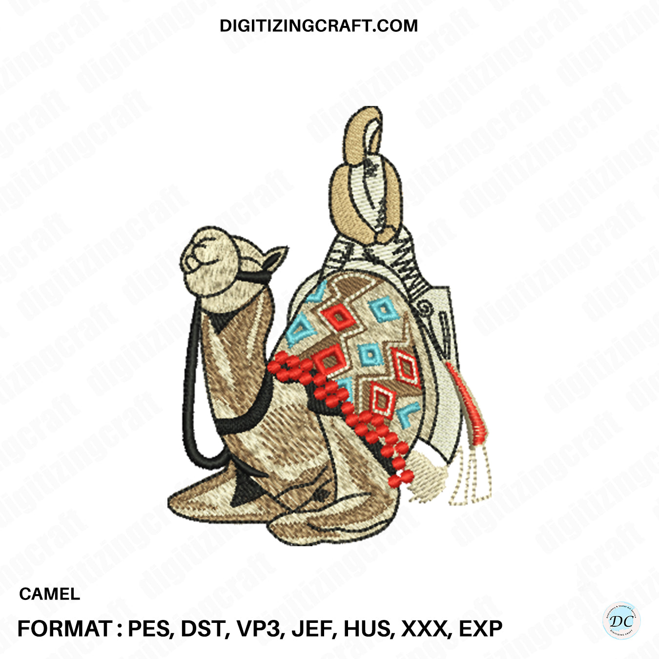 Camel embroidery design file