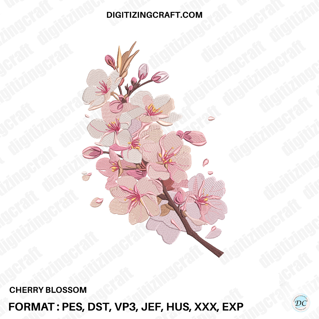 Cherry Blossom Embroidery Design File