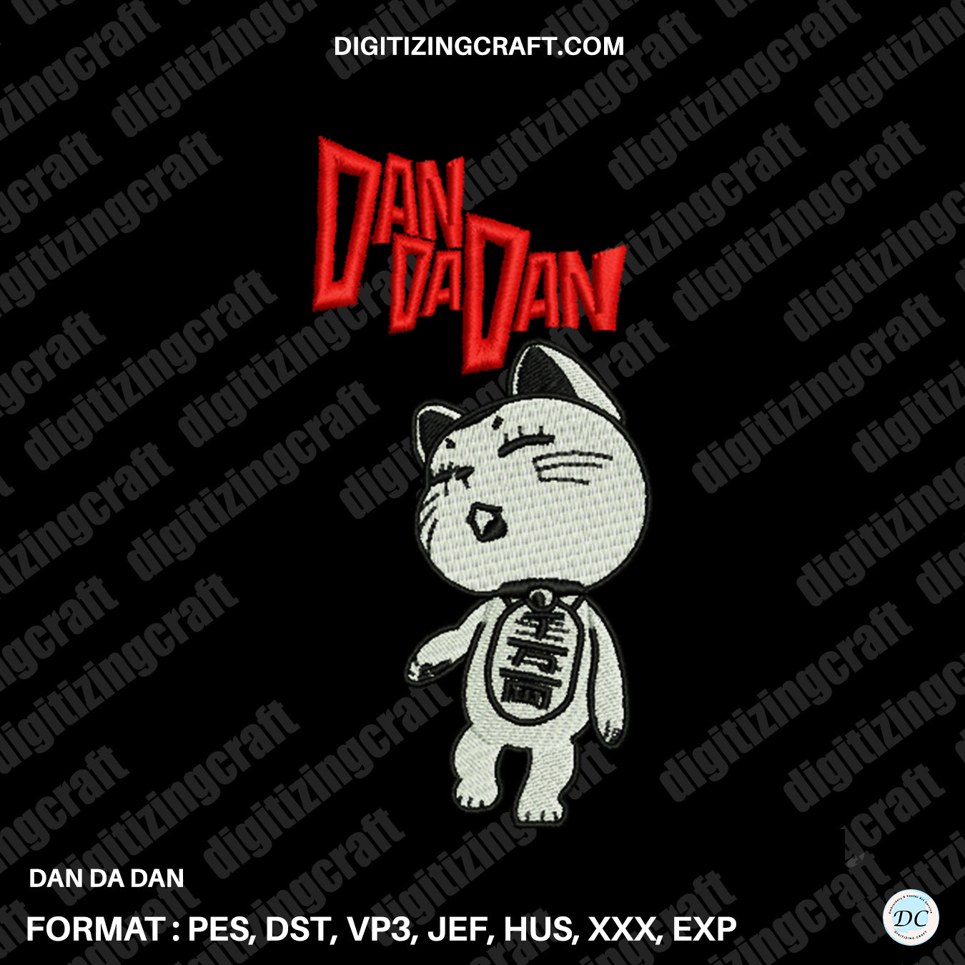 Dan Da Dan anime embroidery design file