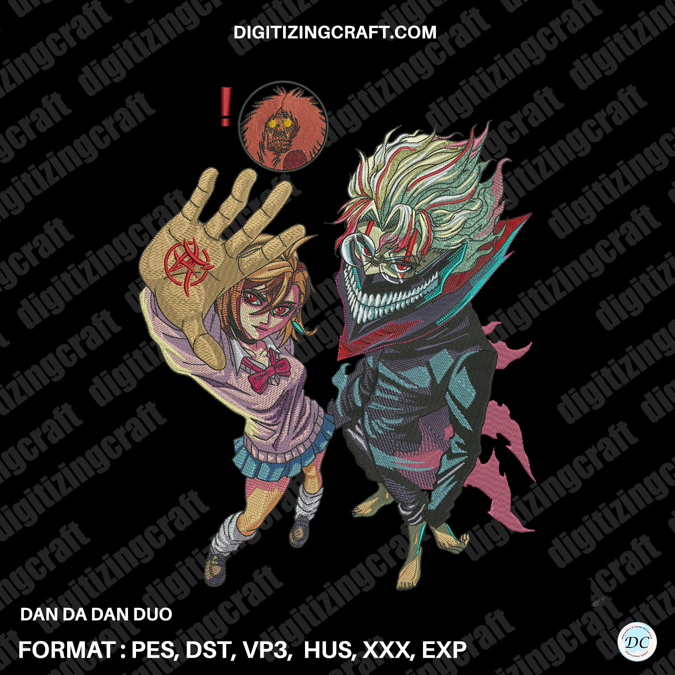 Dan Da Dan Duo Embroidery design