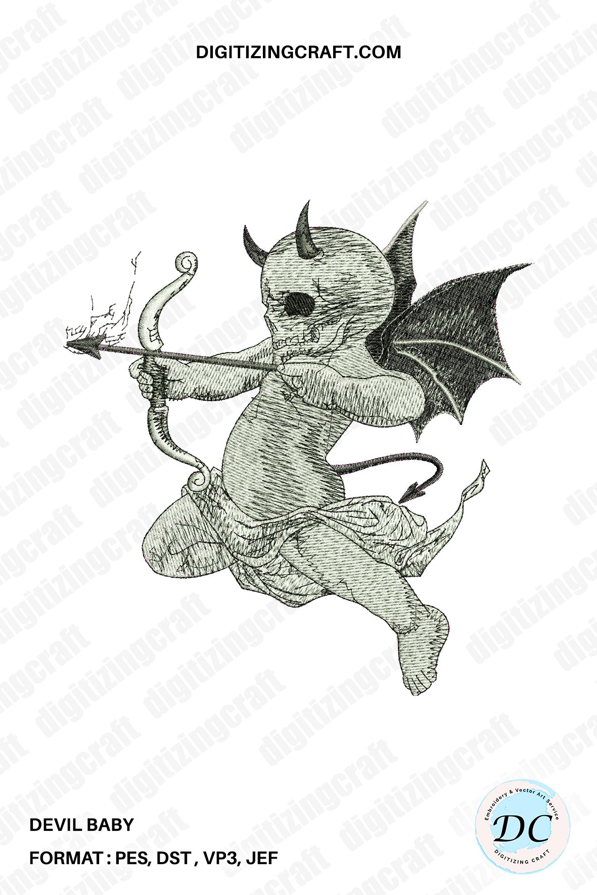 Devil Baby Embroiery design file