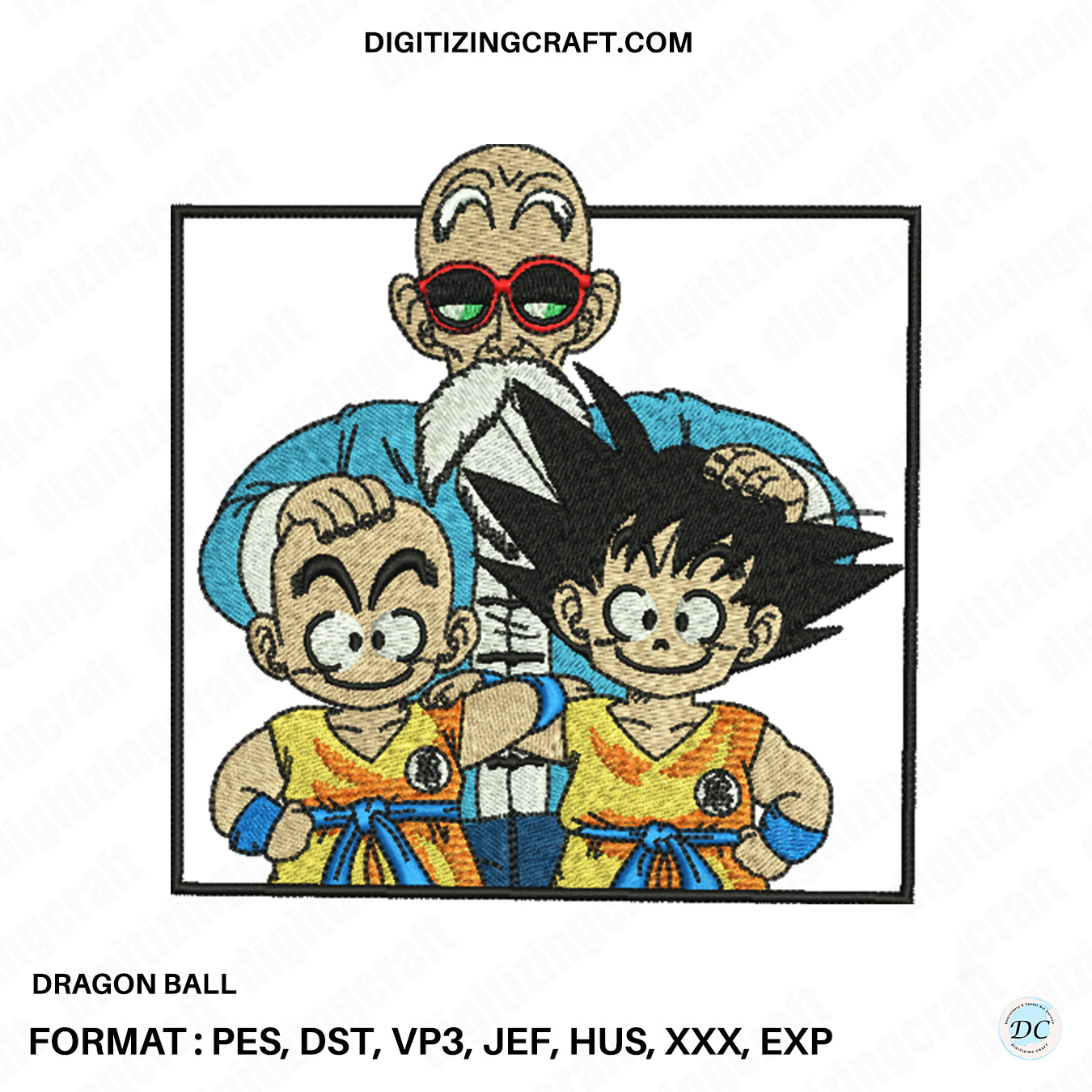 Dragon ball embroidery design file