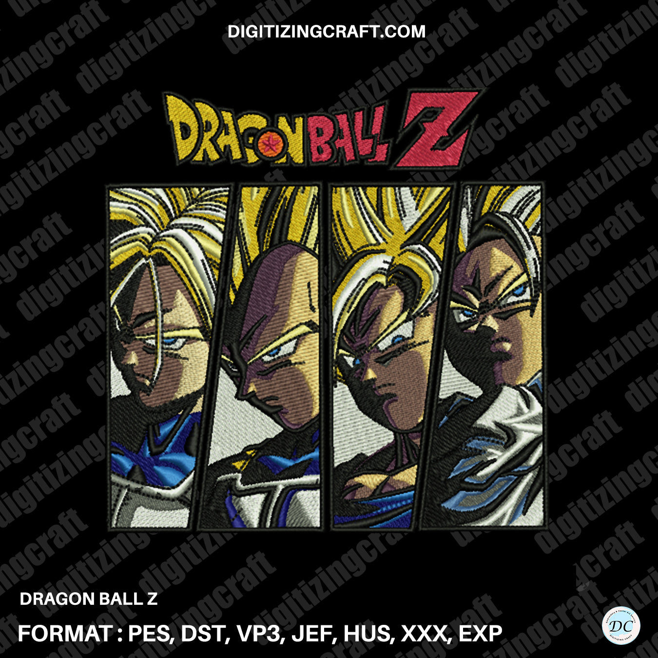 Dragon Ball Z embroidery design file