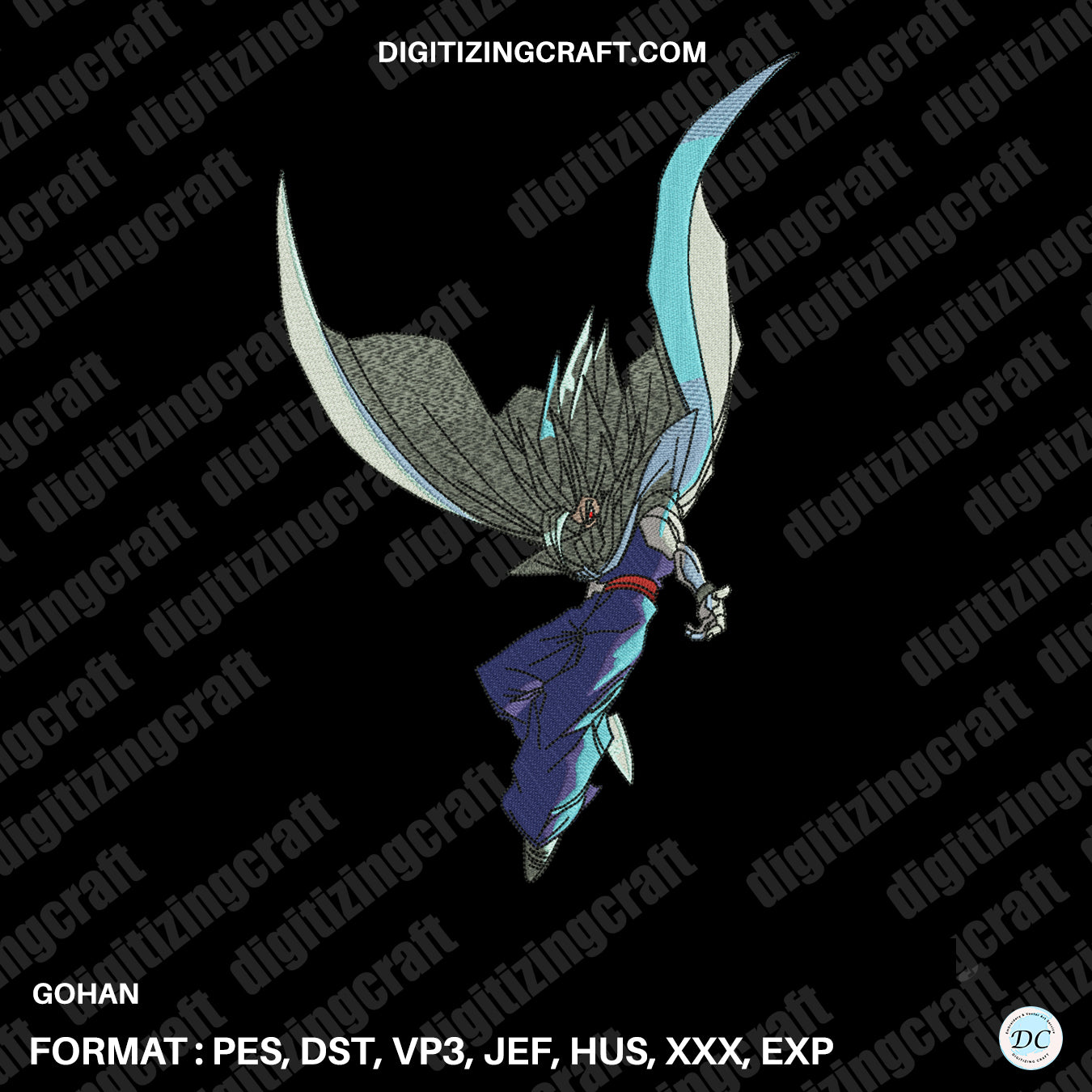 Gohan Embroidery Design File