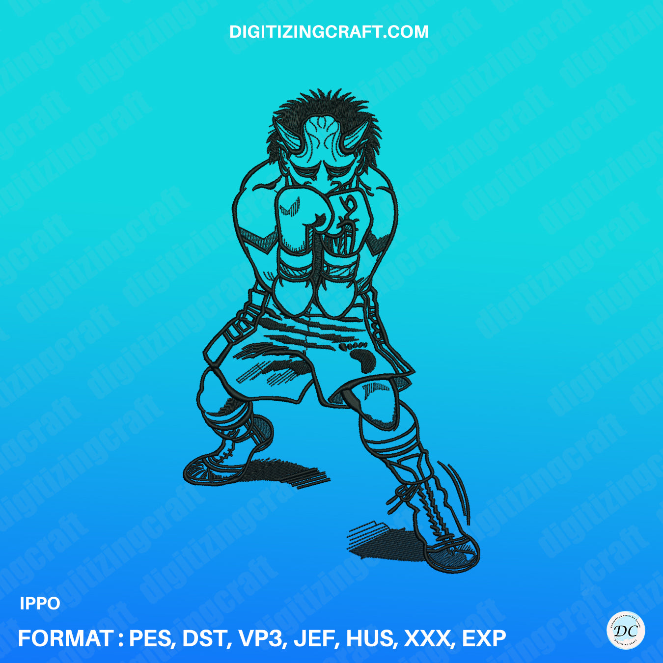 Ippo Anime embroidery design file