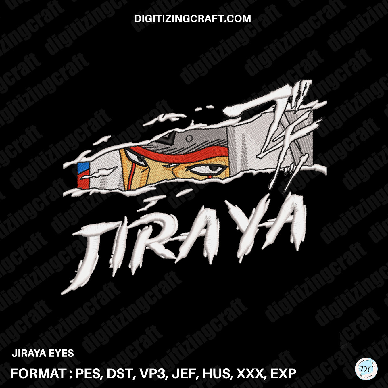 Jiraya Eyes Embroidery design file