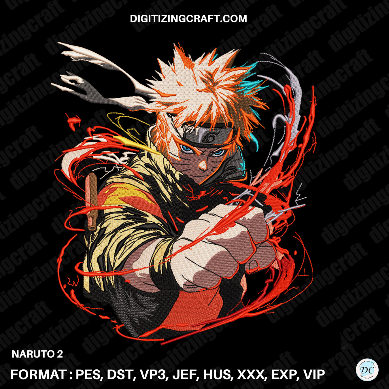 Naruto 2 Embroidery design file