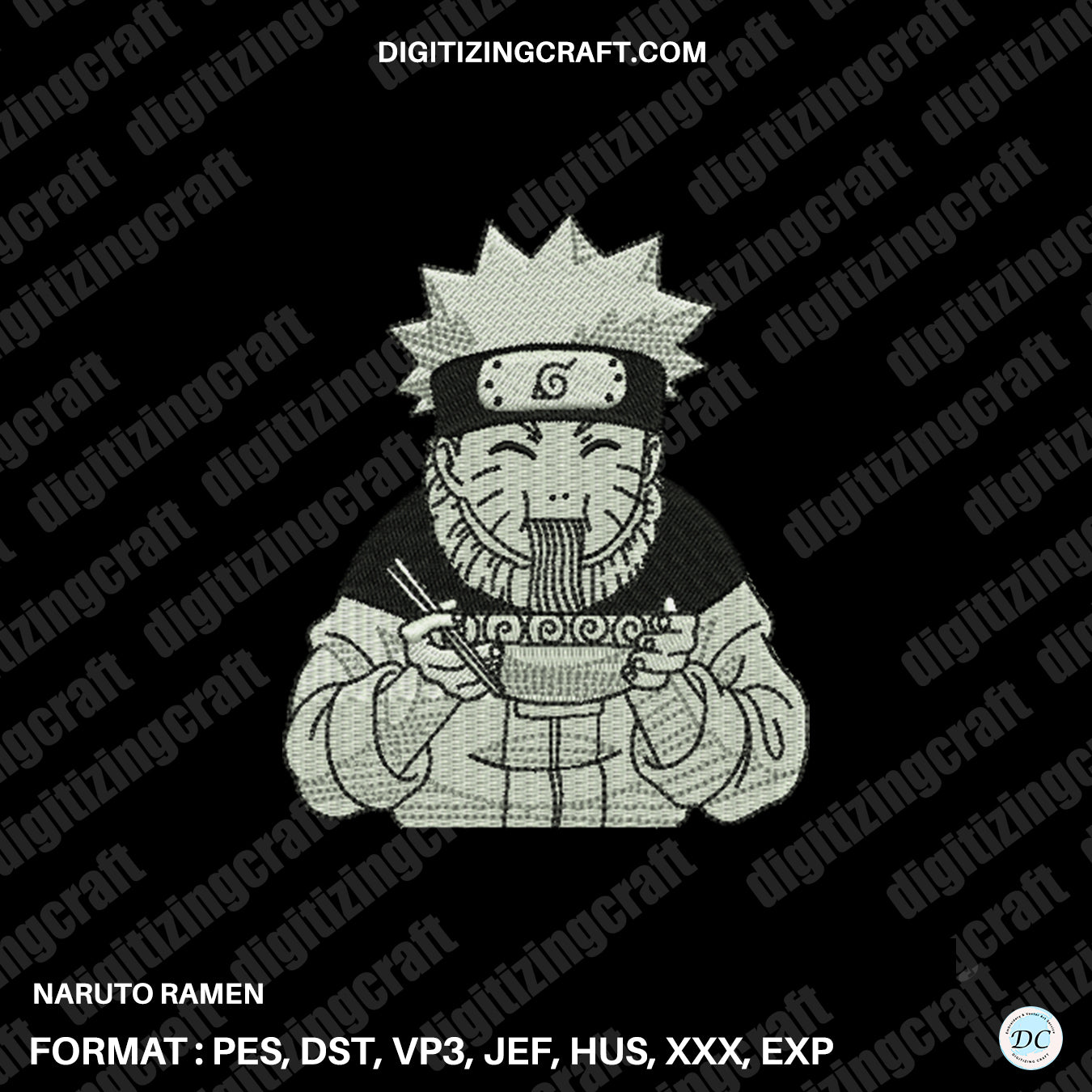 Naruto Ramen embroidery design file