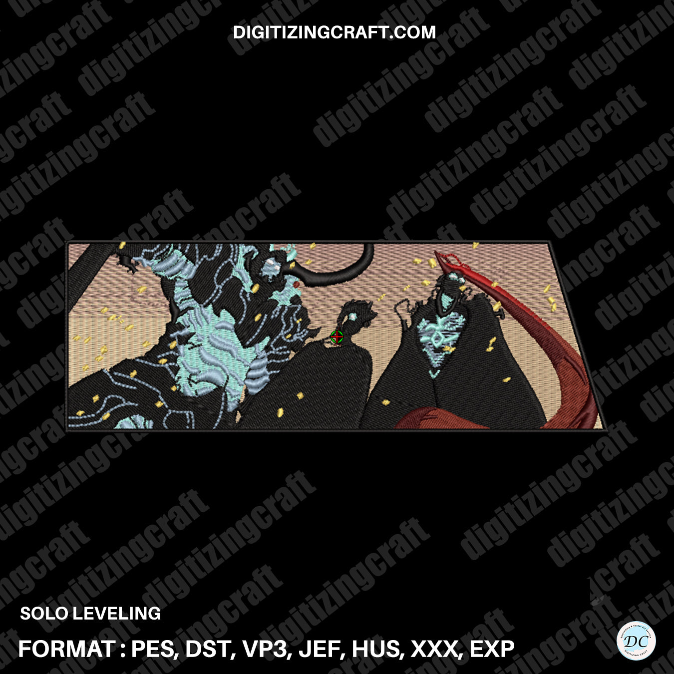 Solo leveling anime embroidery design file