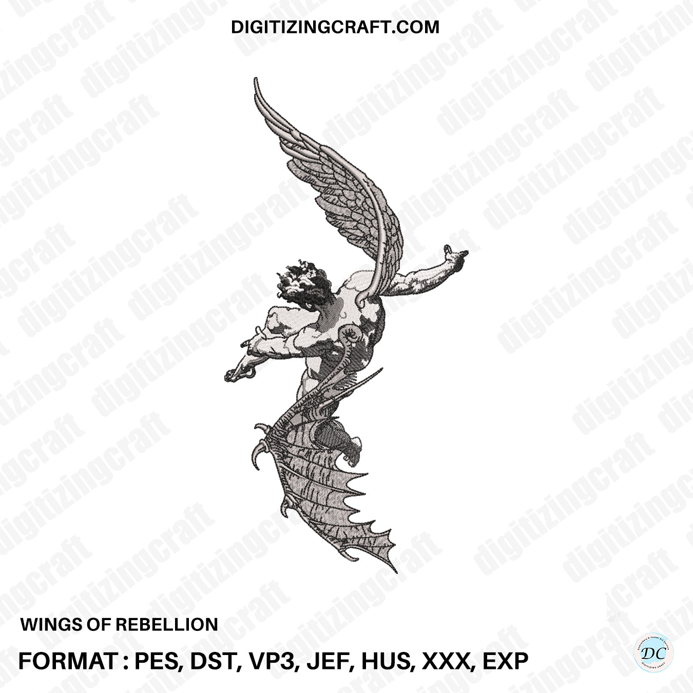 Wings of Rebellion embroidery Design file