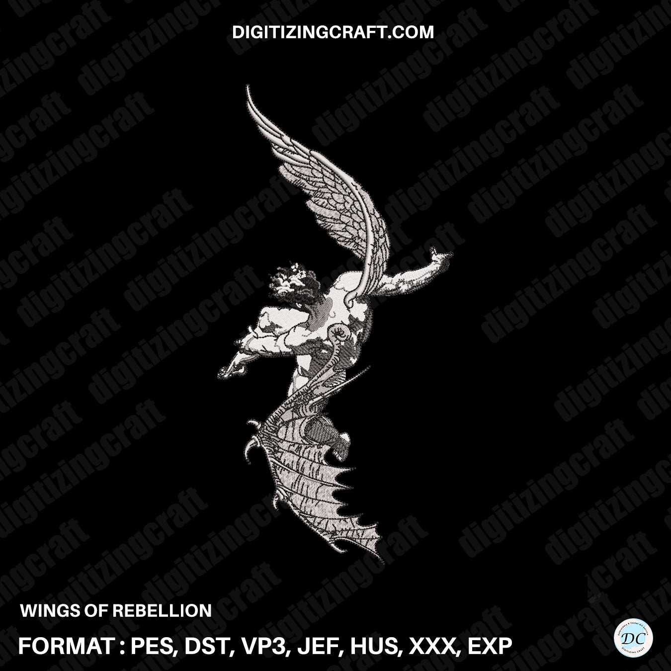 Wings of Rebellion embroidery Design file