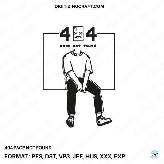 Page not found 404 embroidery design file
