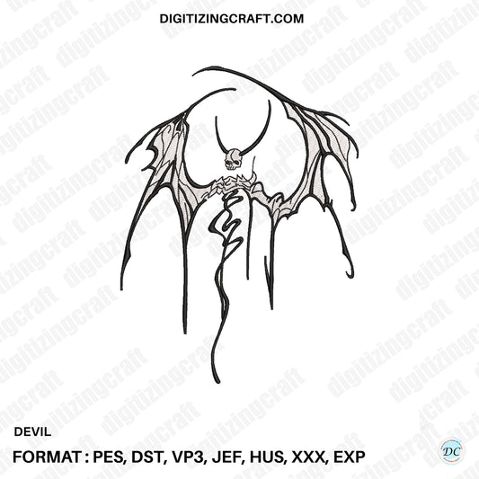 Devil Embroidery design file