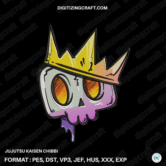 Graffiti Skull King embroidery design file