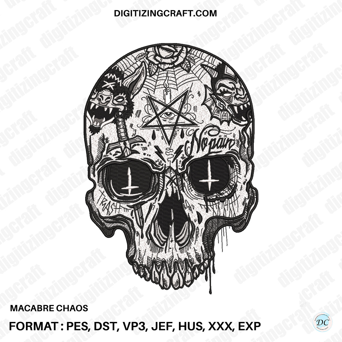 Macabre Chaos Embroidery design file