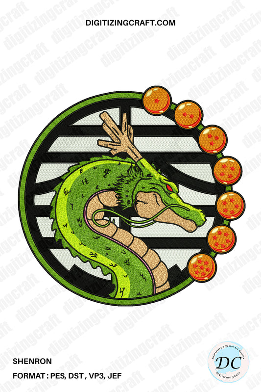 Shenron Embroidery Design File