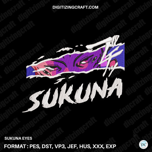 Sukuna Eyes Embroidery design file