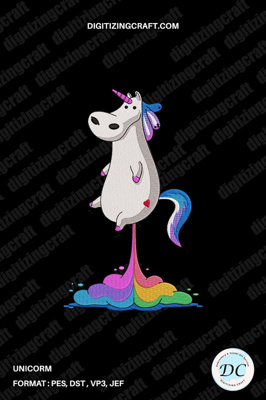 Unicorn Embroidery Design File