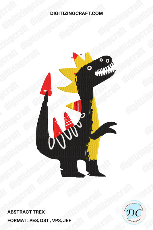 Trex Abstract Embroidery Design File
