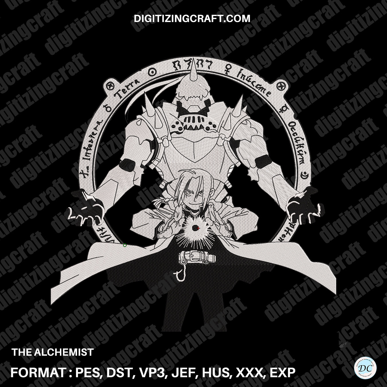 Fullmetal Alchemist embroidery design file
