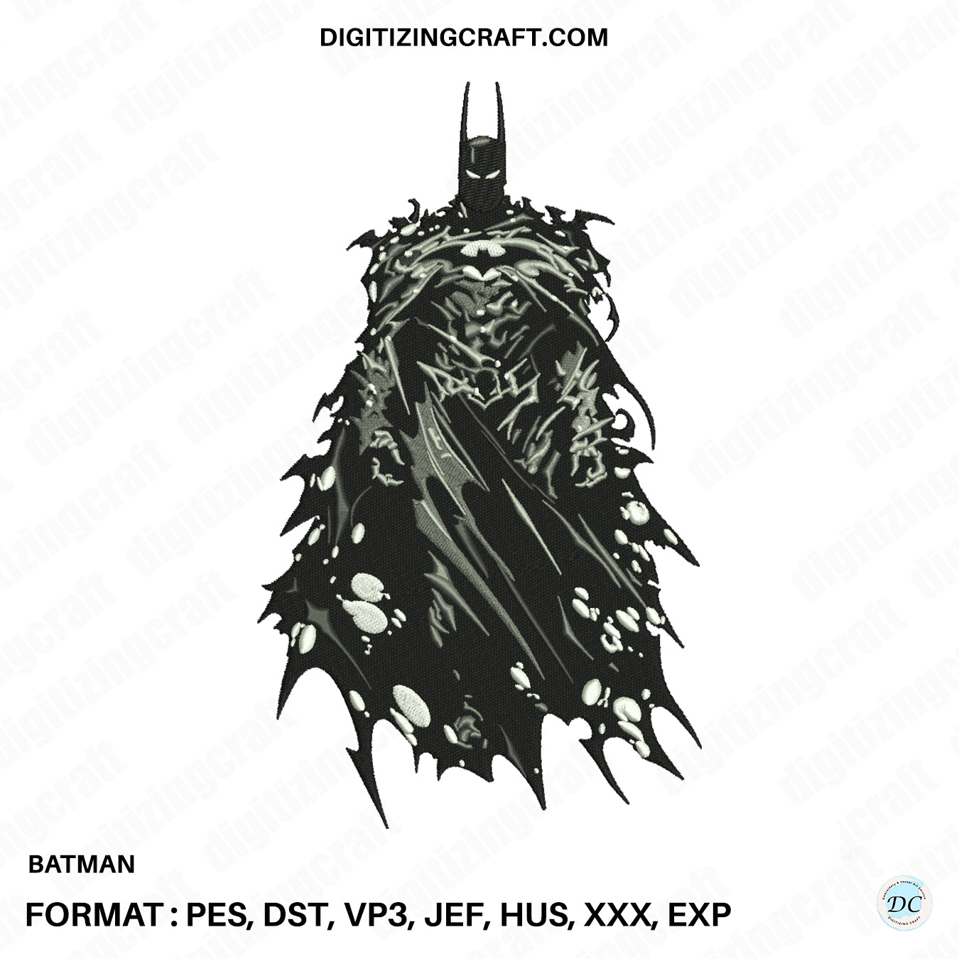 Batman Embroidery Design File