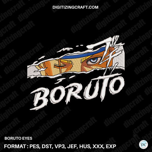 Boruto Eyes Embroidery Design File
