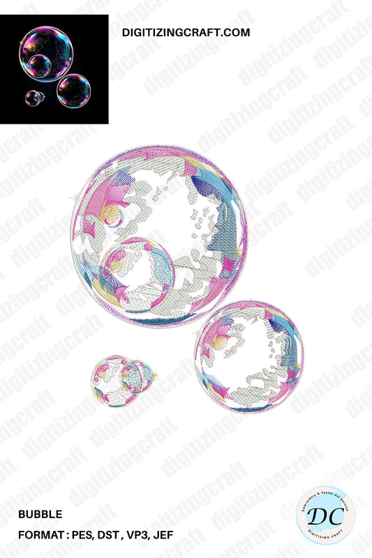 Bubble embroidery design File