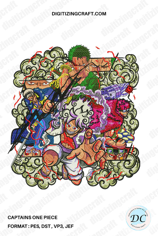 Captains One piece Embroidery design file