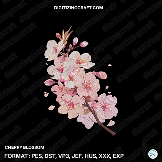 Cherry Blossom Embroidery Design File