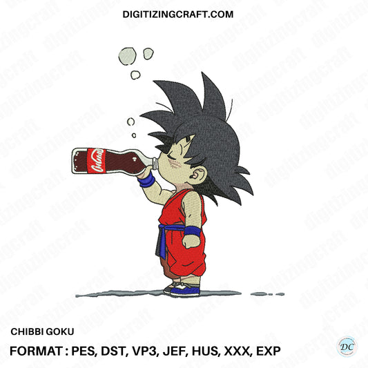 Chibbi Goku Embroidery Design File