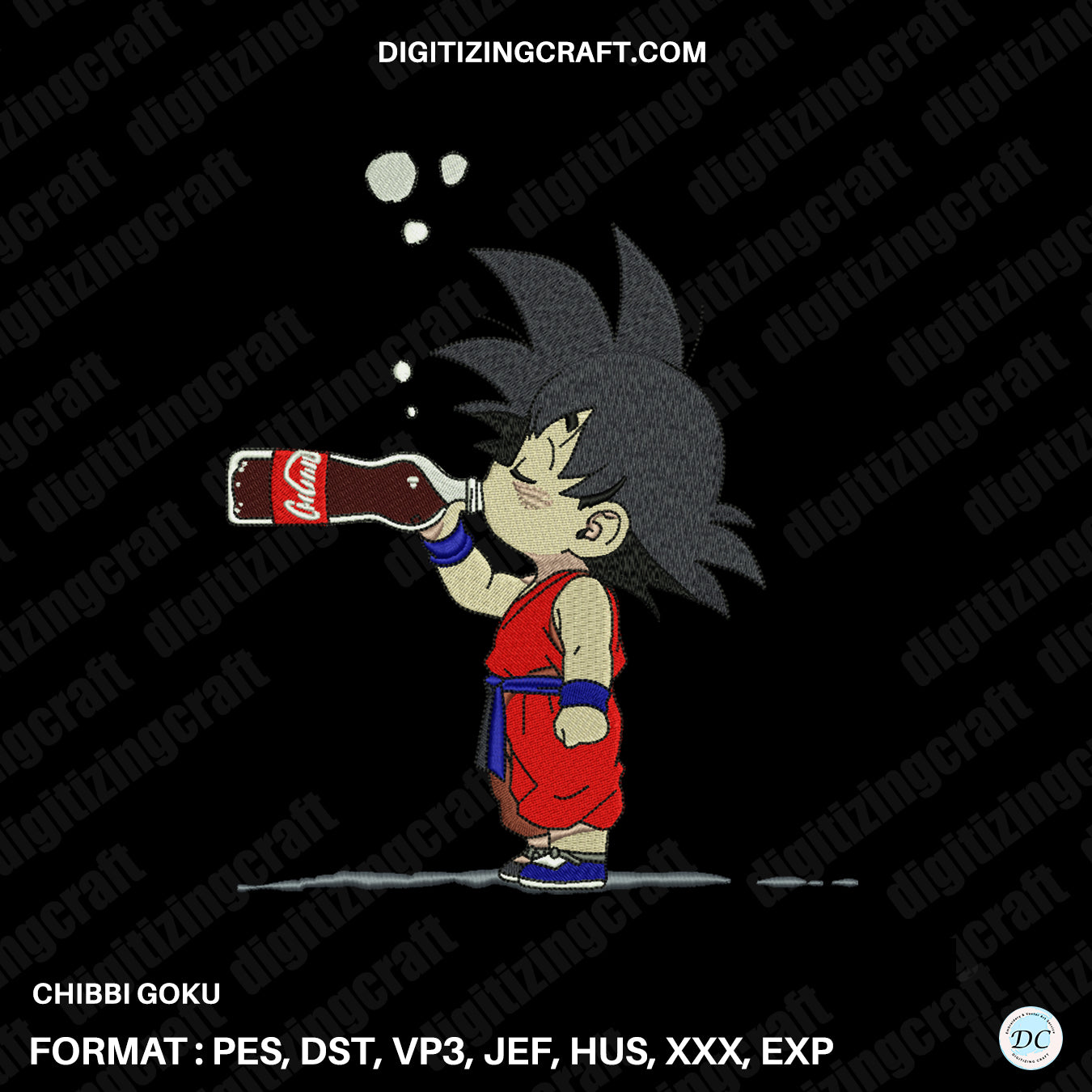 Chibbi Goku Embroidery Design File