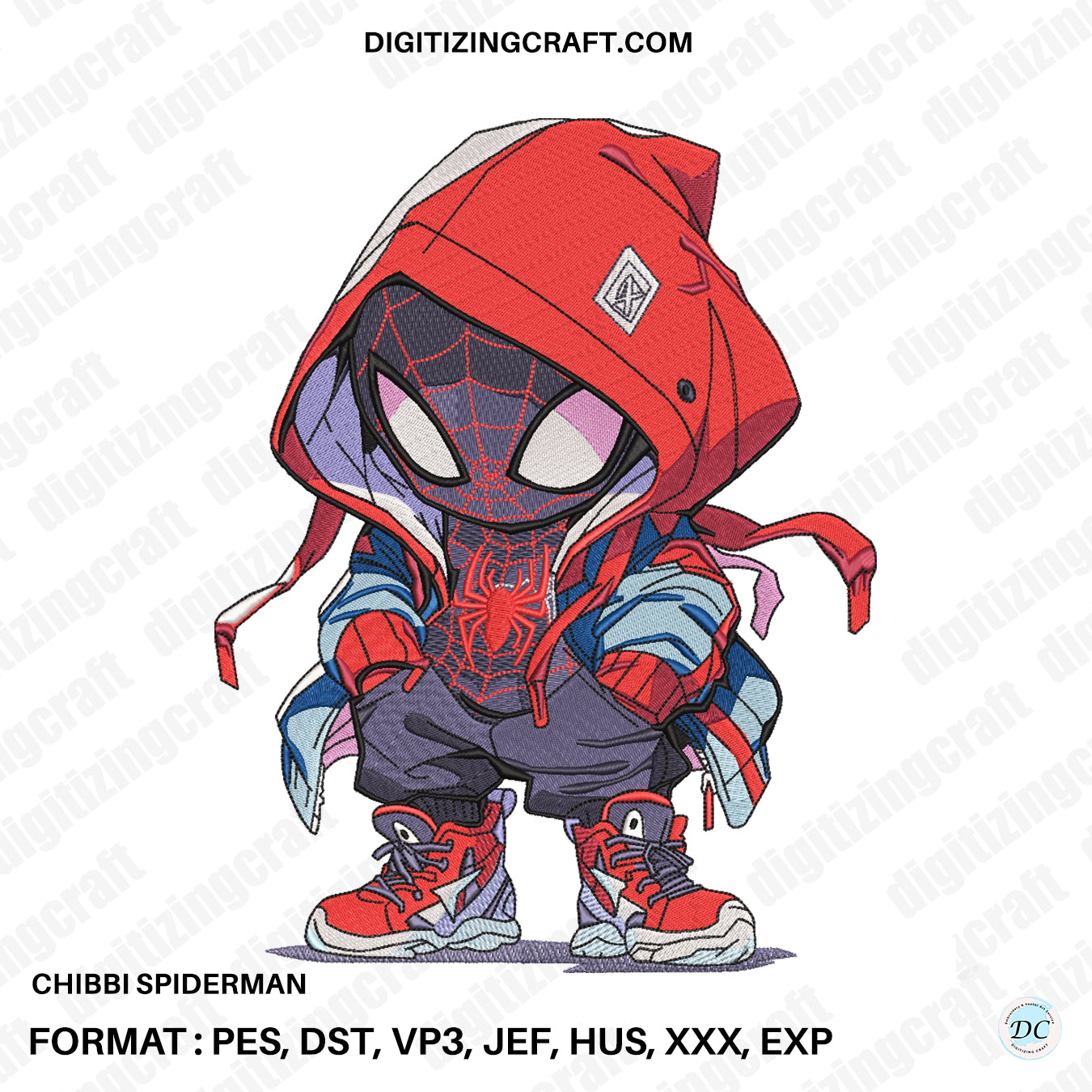 Chibbi Spiderman Embroidery design file
