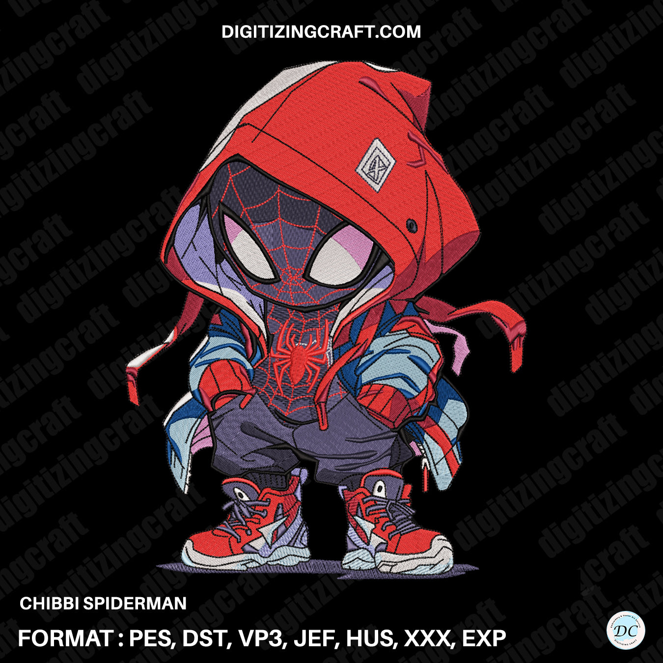 Chibbi Spiderman Embroidery design file