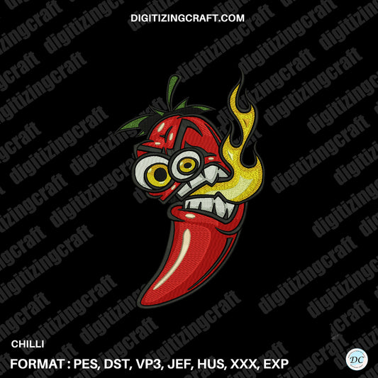 Chilli embroidery design file