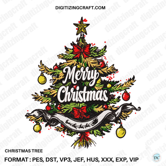 Christmas Tree Embroidery design file