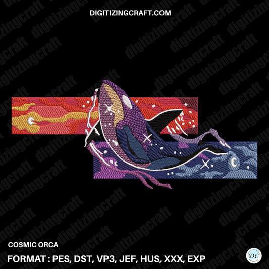 Cosmic Orca Embroidery Design File
