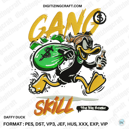 Daffy Duck Embroidery Design File