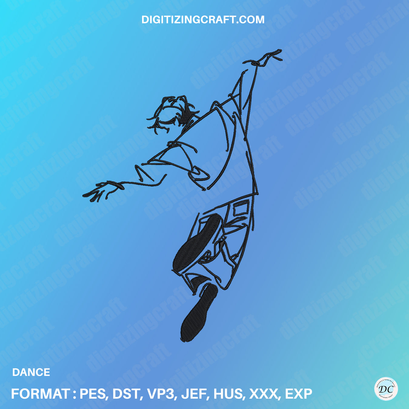 Dance Embroidery Design file