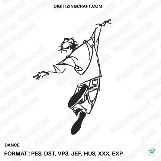 Dance Embroidery Design file
