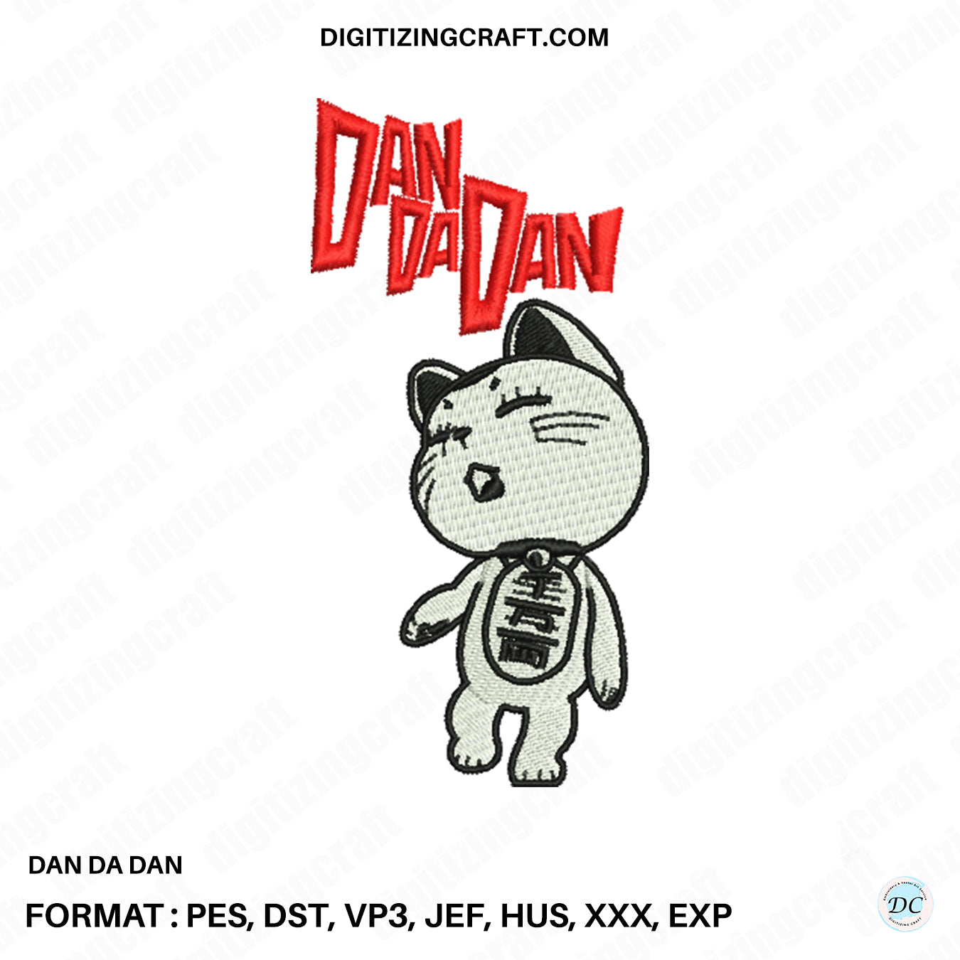 Dan Da Dan anime embroidery design file