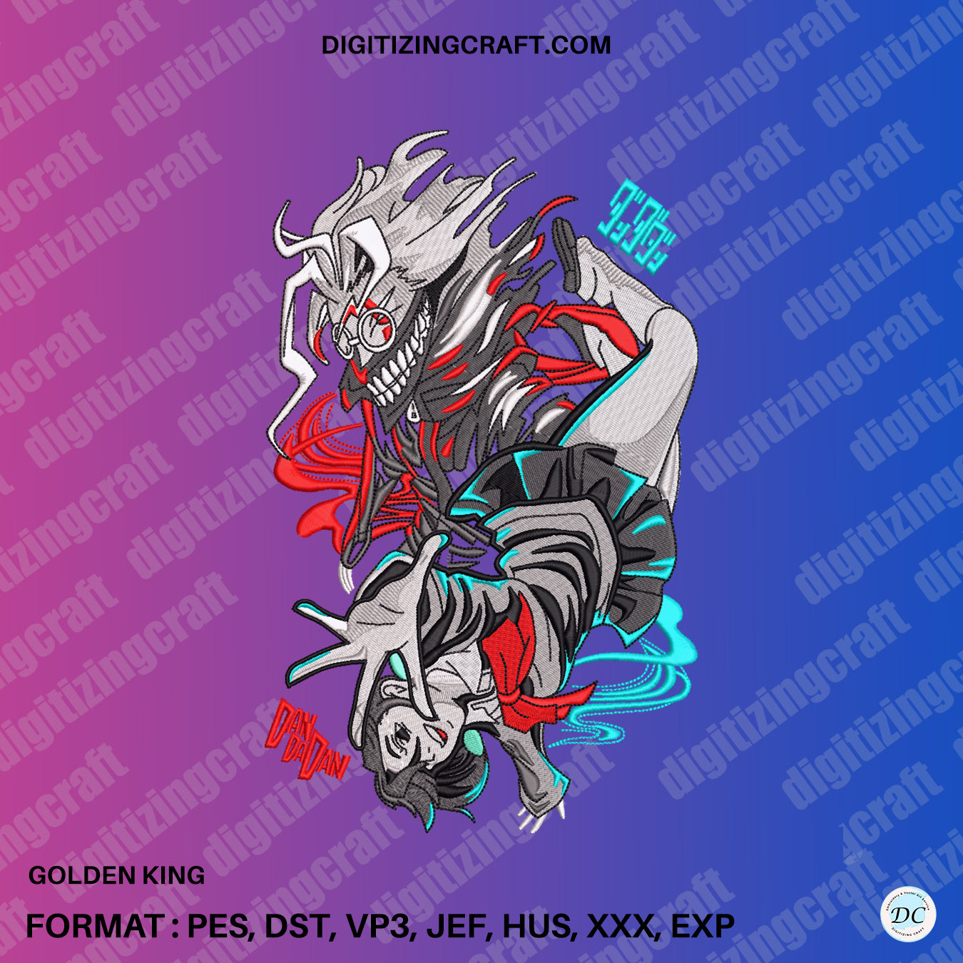 Dan Da Dan momo ken embroidery design file
