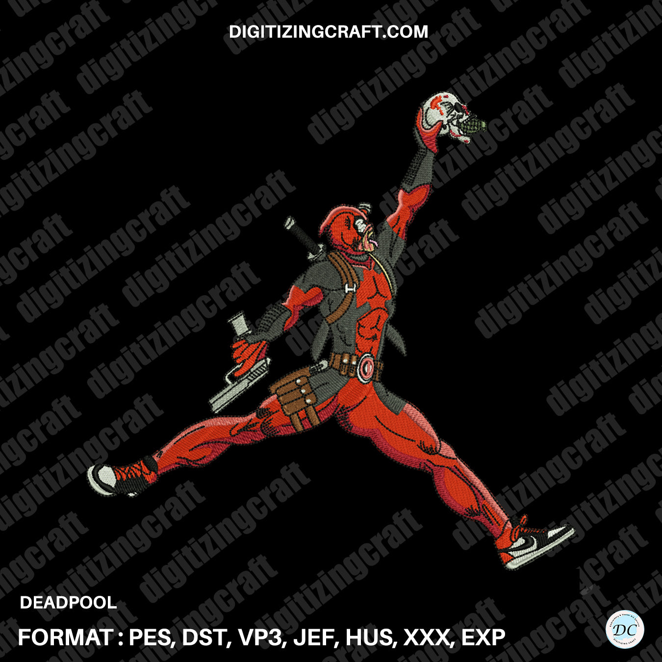 Deadpool Embroidery design file