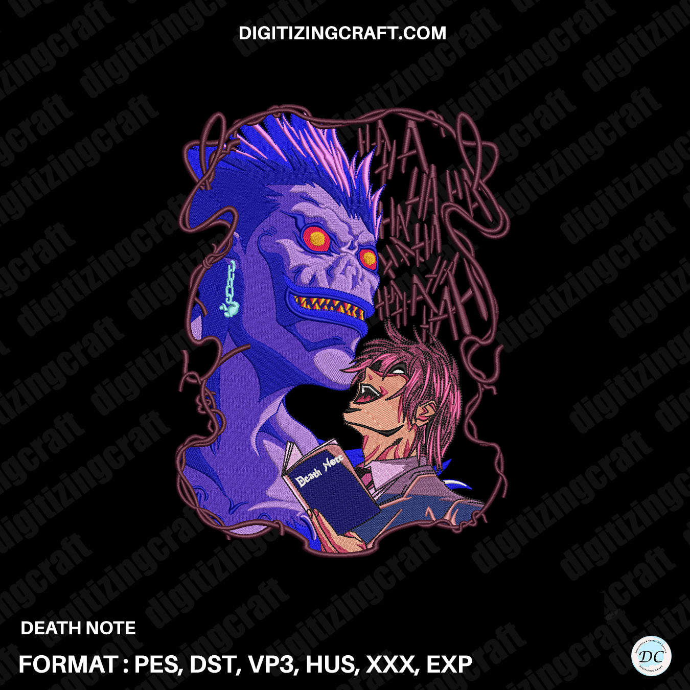 Death Note Embroidery Design File