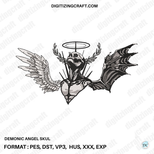 Demonic Angel Embroidery Design file