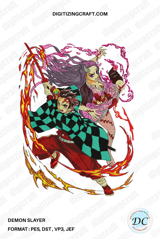 Demon Slayer Embroidery Design file