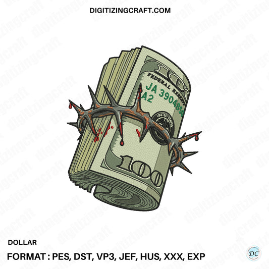 Dollar embroidery design file